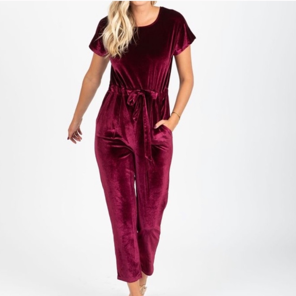 Piper and Scoot Burgundy velvet Bianca